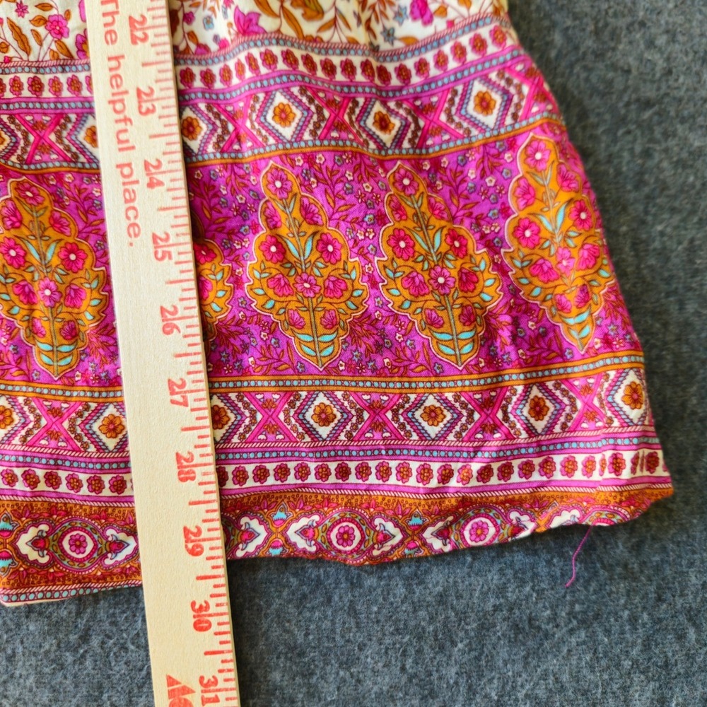 Rusttydustty 4XL Boho Floral Tunic Top Bell Sleeve Flowerchild Peasant Festival - Picture 7 of 9